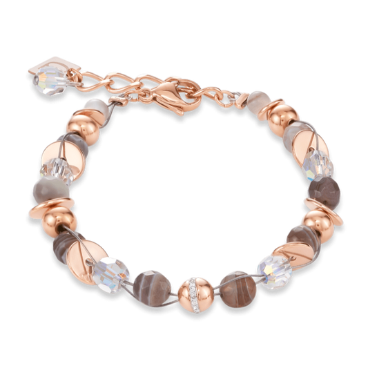 4993/30-1012 Coeur De Lion Stainless Steel & Natural colours Bracelet