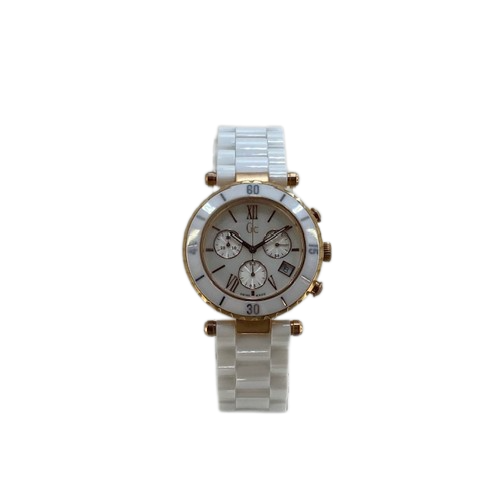 GC Ladies Rose gold White Ceramic Diver Chic Chronograph Watch ref I47504M1