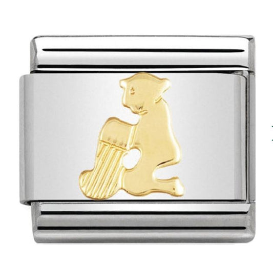 Nomination Classic 18K Gold Zodiac Aquarius Charm 030104/11