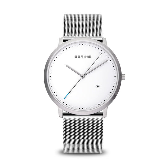 Bering Unisex quartz Stainless Steel mesh bracelet watch with date Ref 11139-004