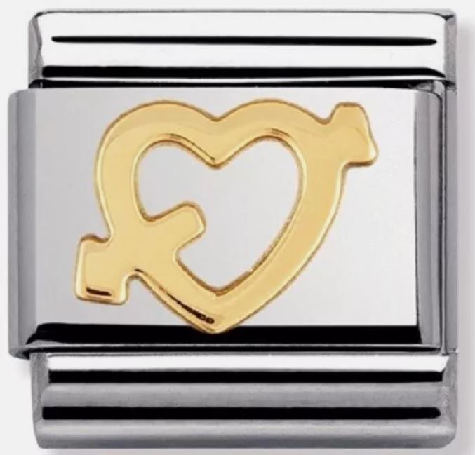 Nomination Classic 18K Gold Love Heart With Arrow Charm 030116/09