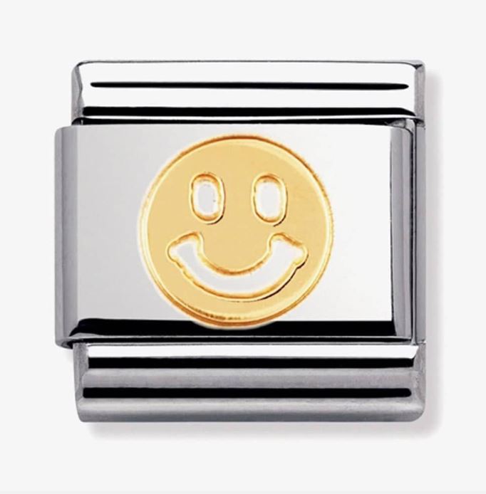 Nomination Classic 18K Gold Smiley Face Charm 030110/06