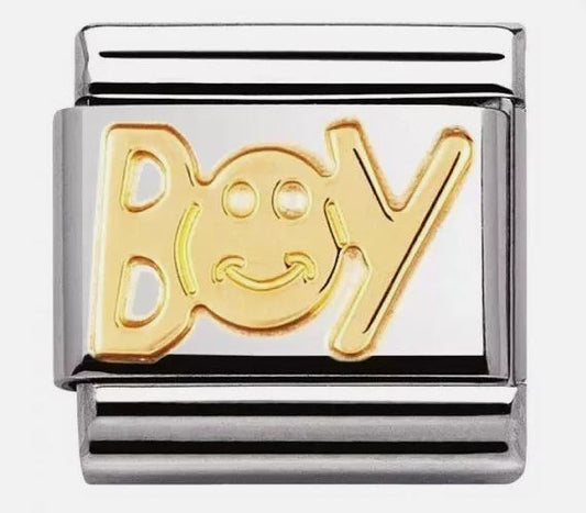 Nomination Classic 18K Gold Boy Charm 030107/02