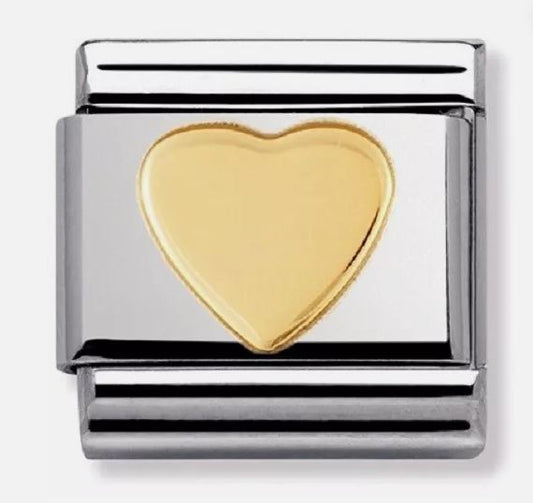 Nomination Classic 18K Love Collection Flat Heart Charm 030116/02