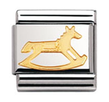 Nomination Classic 18K Gold Rocking Horse Charm 030110/29