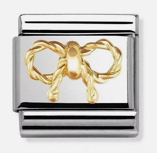 Nomination Classic 18K Elegance Relief Bow Charm 030154/03