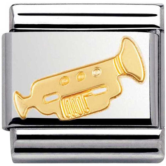 Nomination Classic 18K Gold Music Trumpet Charm 030117/04