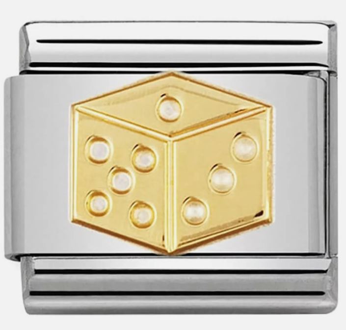 Nomination Classic 18K Gold Dice Charm 030110/25