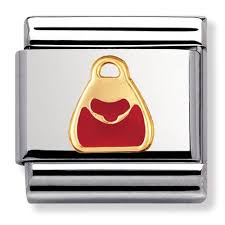 Nomination Classic 18K Gold and Enamel Gold & Red Handbag Charm 030208/09