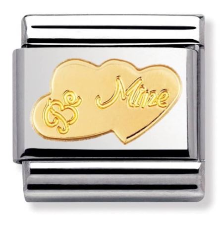 Nomination Classic 18K Gold Love Be Mine Double Heart Charm 030116/08