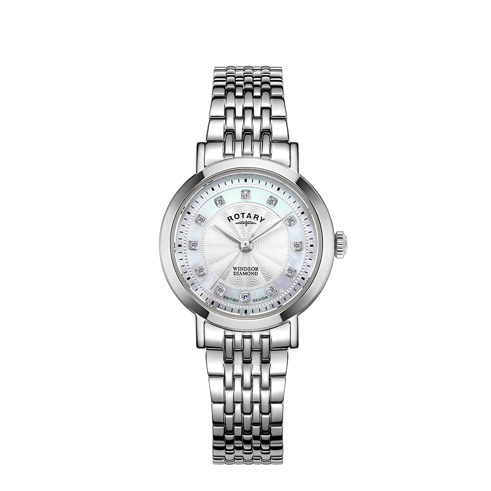 LB05420/41/D Rotary Ladies Windsor Diamond set Dial S/S bracelet watch