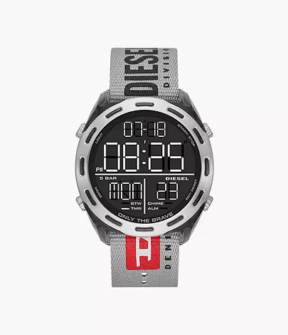 DIESEL Crusher Digital Grey Nylon Watch DZ1894