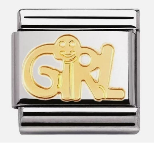 Nomination Classic 18K Gold Girl Charm 030107/03