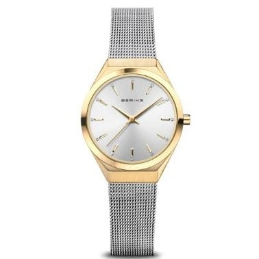 18729-010 Bering Ladies  Ultra Slim 2 tone Stainless Steel Mesh bracelet watch