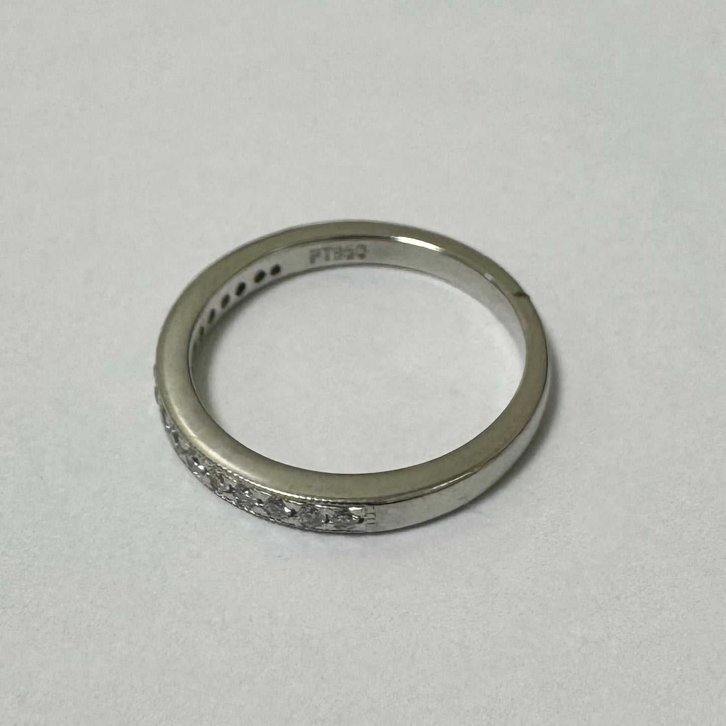 Platinum Diamond Half Eternity Ring - Pre Loved Ref PLR113