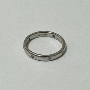 Platinum & 8 Diamond Set Wedding Band  - Pre-Loved Ref PLR59