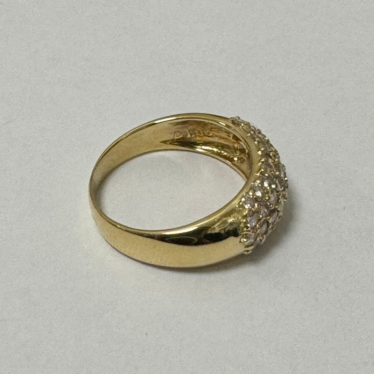 18ct Yellow Gold Diamond Set Boat Ring 1ct of Diamonds - Pre-Loved Ref PLR45