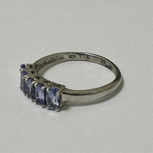 Load image into Gallery viewer, 9ct White Gold 5 Tanzanite Set Ring - Pre-Loved Ref PLR89
