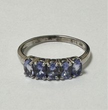 Load image into Gallery viewer, 9ct White Gold 5 Tanzanite Set Ring - Pre-Loved Ref PLR89
