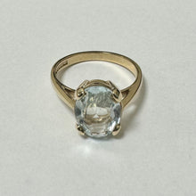 Load image into Gallery viewer, 9ct Yellow Gold Blue Topaz Set Ring Pre Loved PLR120
