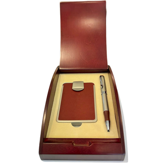 8693 EP Pen & Card Case In Wooden Case