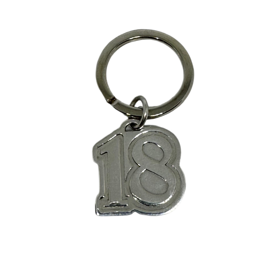 9128 Sterling Silver 18 Key Ring