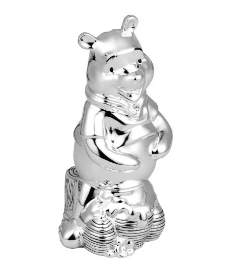 9135 Silver Plated Pooh Bear Money Box