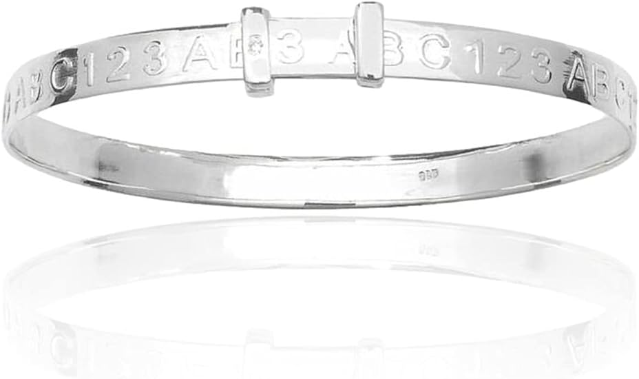 9474 Child's Sterling Silver 123ABC Expanding Bangle