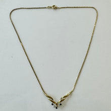 Load image into Gallery viewer, 9ct Yellow Sapphires and Diamonds Pendant And Chain Pre Loved Ref PLP37
