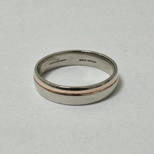 Load image into Gallery viewer, Platinum and 9ct Rose Gold Two-Tone Wedding Ring - Pre-Loved Ref PLR111
