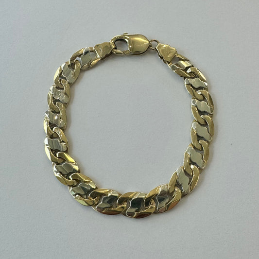 9ct 2 Tone Gold Zipper Link Bracelet Pre Loved