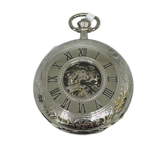 CHR1078 Woodford Chrome Skeleton movement Pocket watch