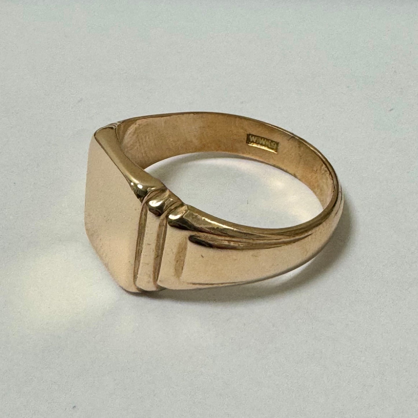 9ct Rose Gold Signet Square Ring - Pre-Loved Ref PLR53