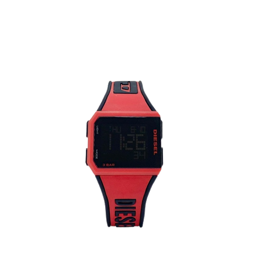 DIESEL Chopped Digital Red Black Watch DZ1923