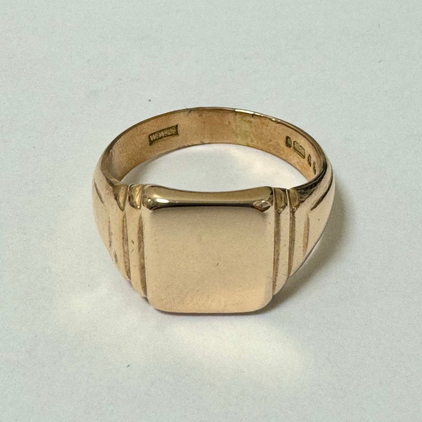 9ct Rose Gold Signet Square Ring - Pre-Loved Ref PLR53