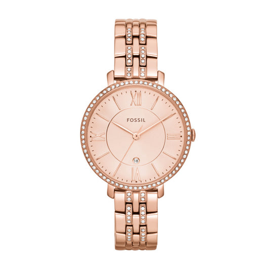 ES3546 Fossil Jacqueline Rose Gold-Tone Stainless Steel Watch