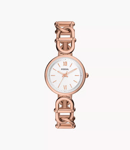 ES5273 Carlie Three-Hand Rose Gold-Tone Stainless Steel Watch