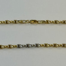 Load image into Gallery viewer, PLN9 14ct Two Tone Yellow/White Gold Zipper Link Necklace Pre Loved
