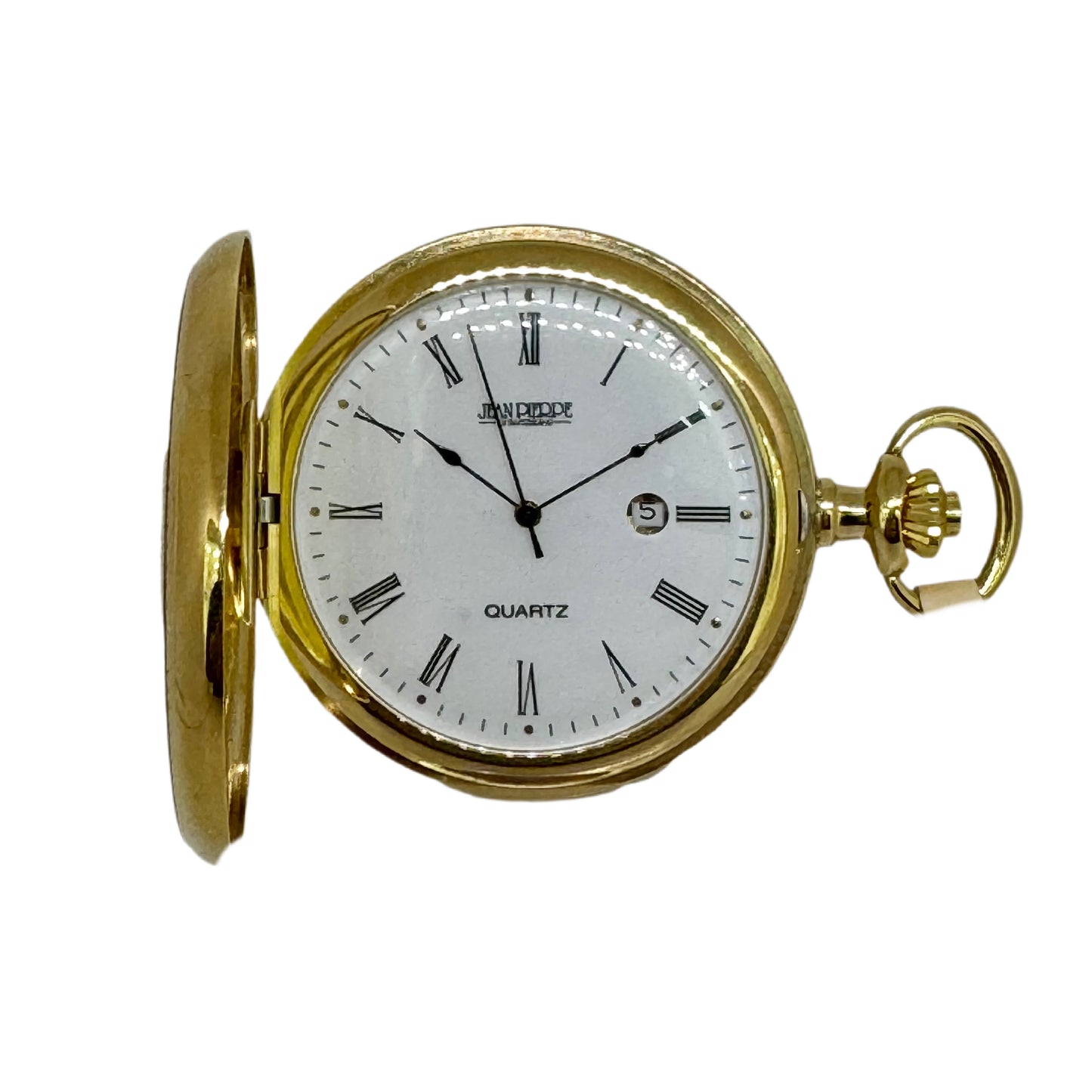 G557PQ Jean Pierre Gold Plated Quartz Pocket watch