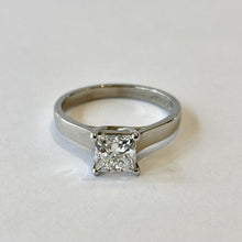 Load image into Gallery viewer, 18ct White Gold Lab Grown 1.02ct Princess Cut Diamond Ring
