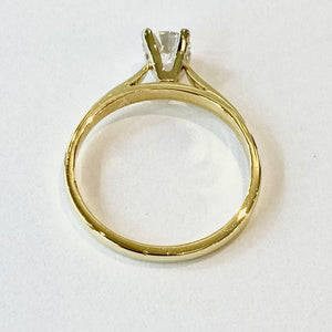 18ct Yellow Gold Lab Grown 0.40ct Round Brilliant Cut Diamond Solitaire Ring