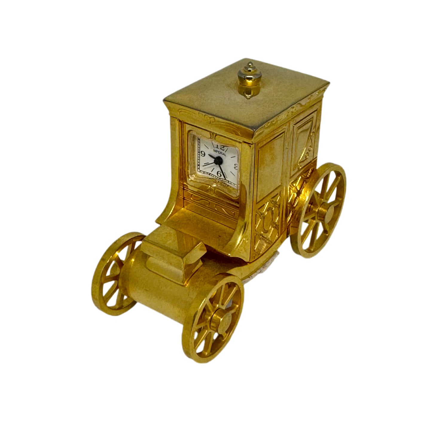 IMP 83 Gold colored Miniature Hackney Carriage clock