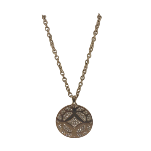 JF01438791 Genuine Fossil Rose Gold Stainless Steel CZ Stone Set Necklace