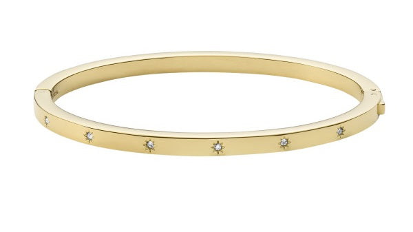 JF03872710 FOSSIL Sadie - Gold plated Stainless Steel Sparkle Bangle