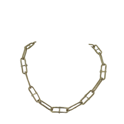 JF04102710 Fossil Ladies Heritage D-Link Gold Plated Stainless Steel Chain Necklace