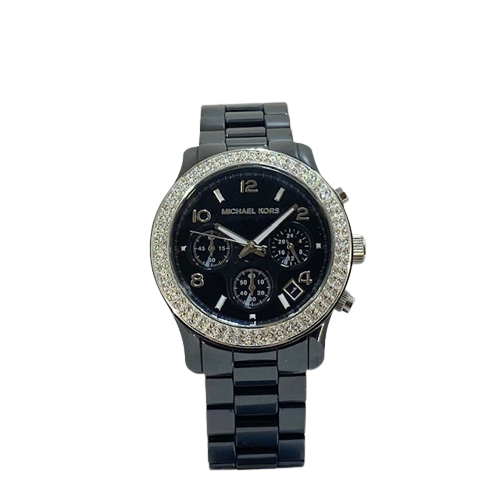 Michael Kors Runway Black Ceramic & Steel Bracelet Watch MK5190