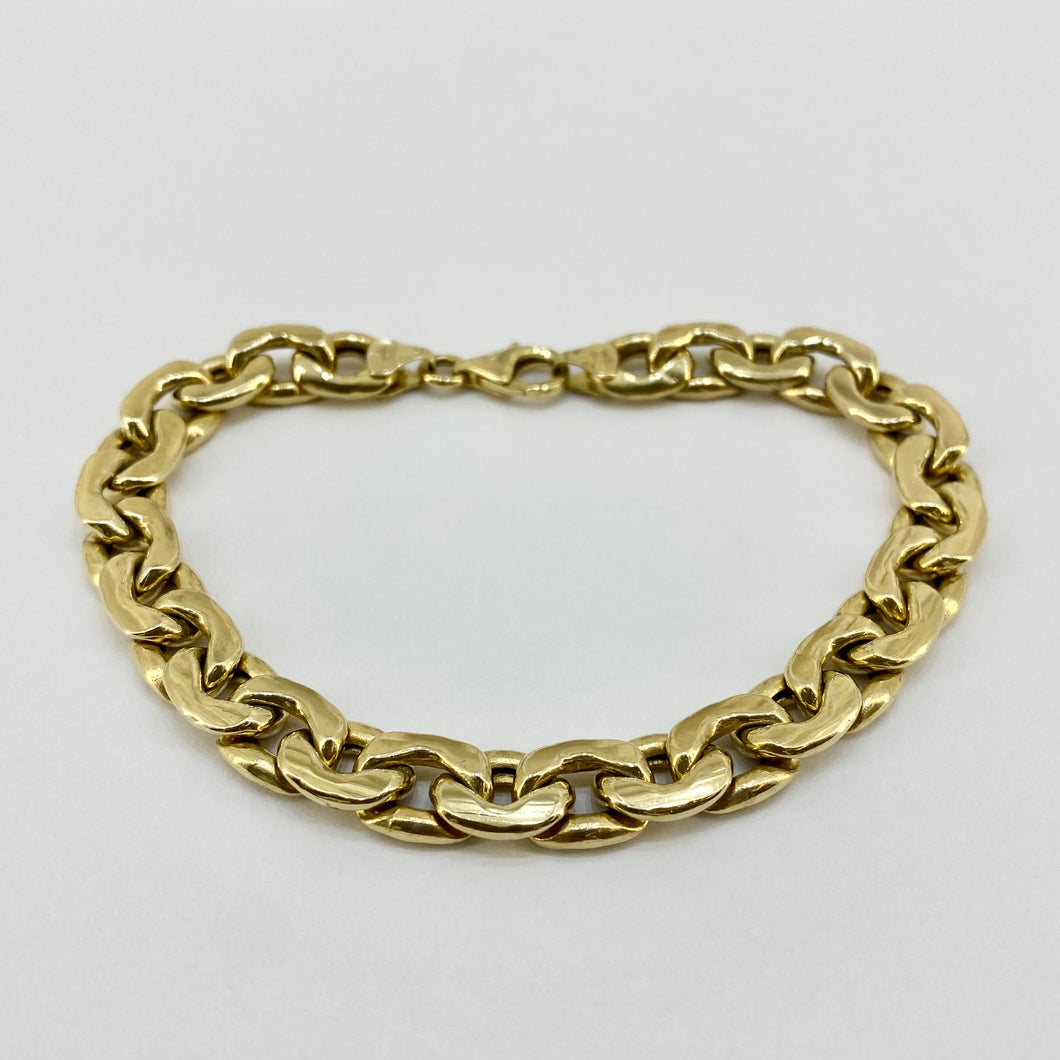 9ct Yellow Gold Fancy Link Bracelet Pre Loved