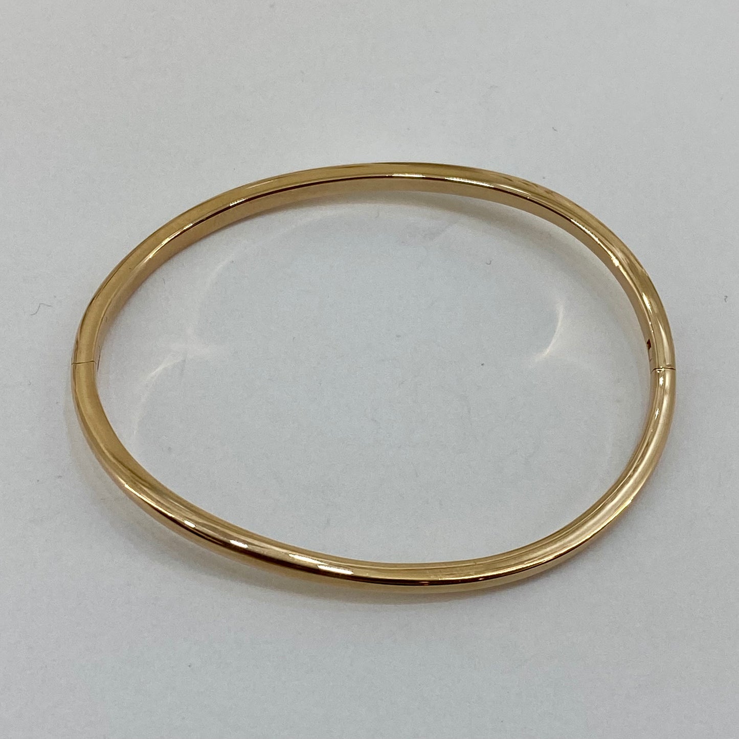 Silver With Rose Gold Plating Plain Bangle Pre Loved