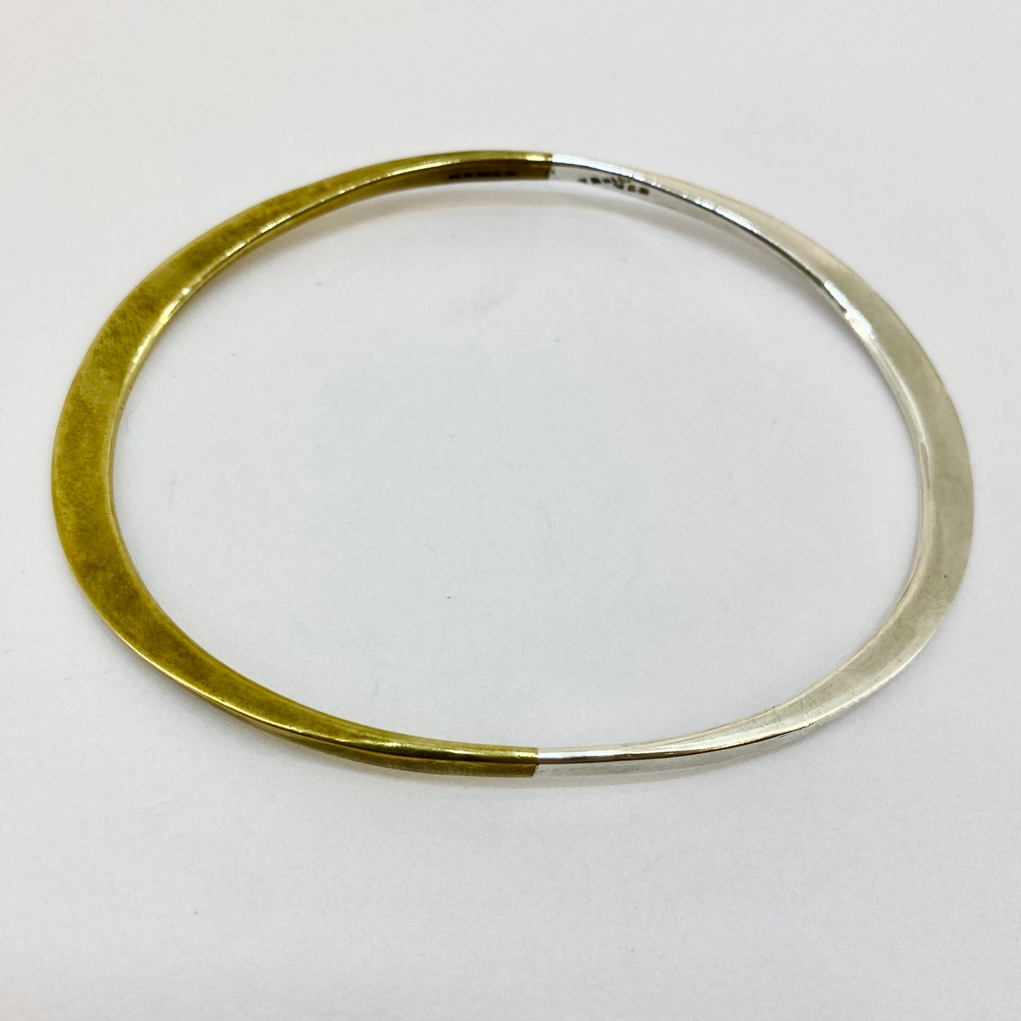 Silver With Gold Plating 2-Tone Bangle Pre Loved