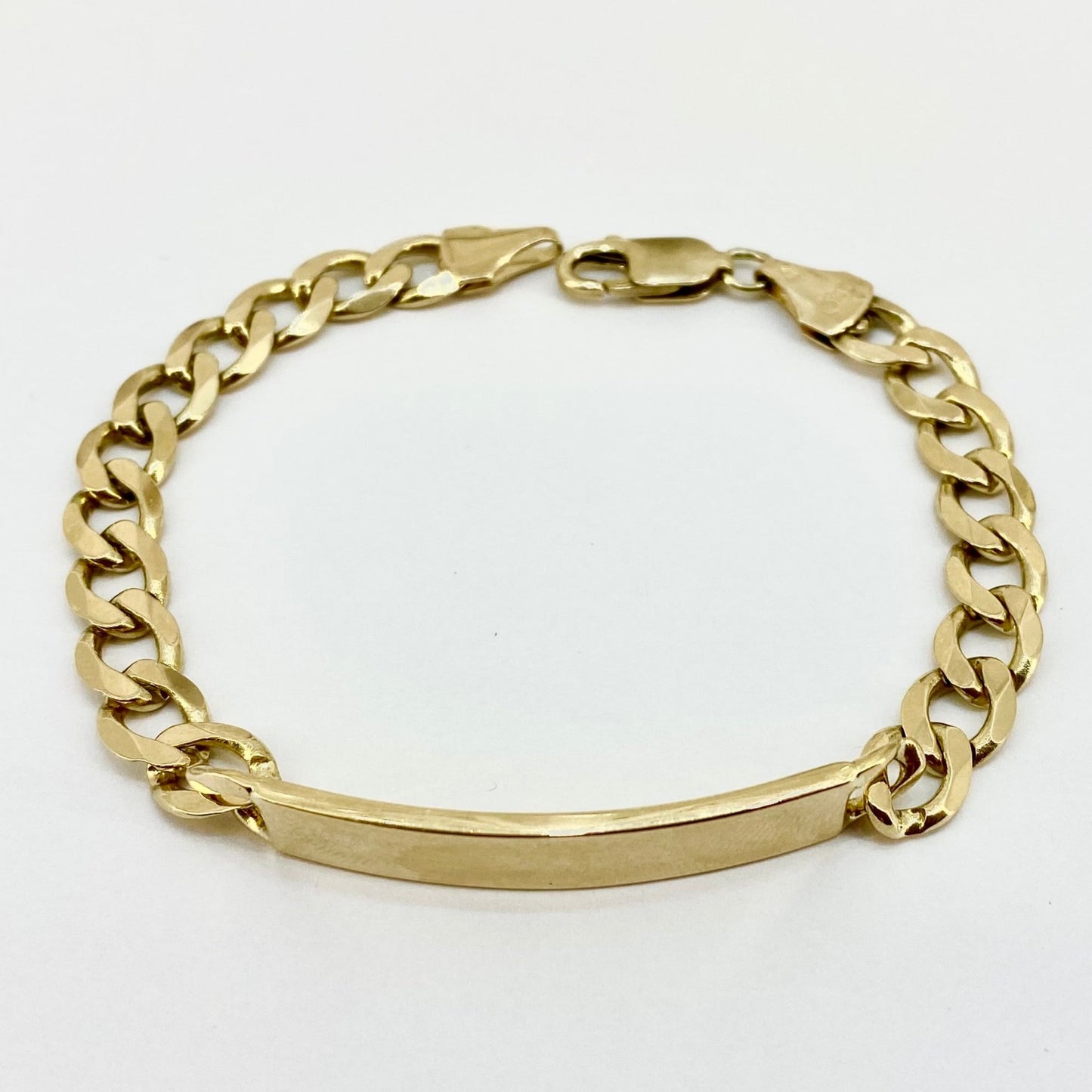 9ct Yellow Gold ID Curb Bracelet Pre-Loved